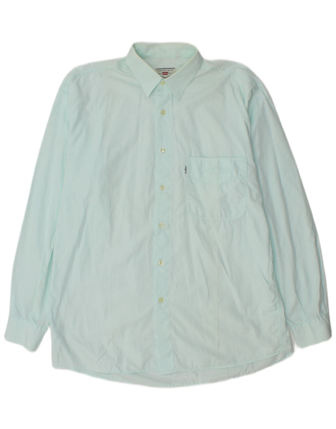 Levi's Mens Shirt Large Turquoise Cotton