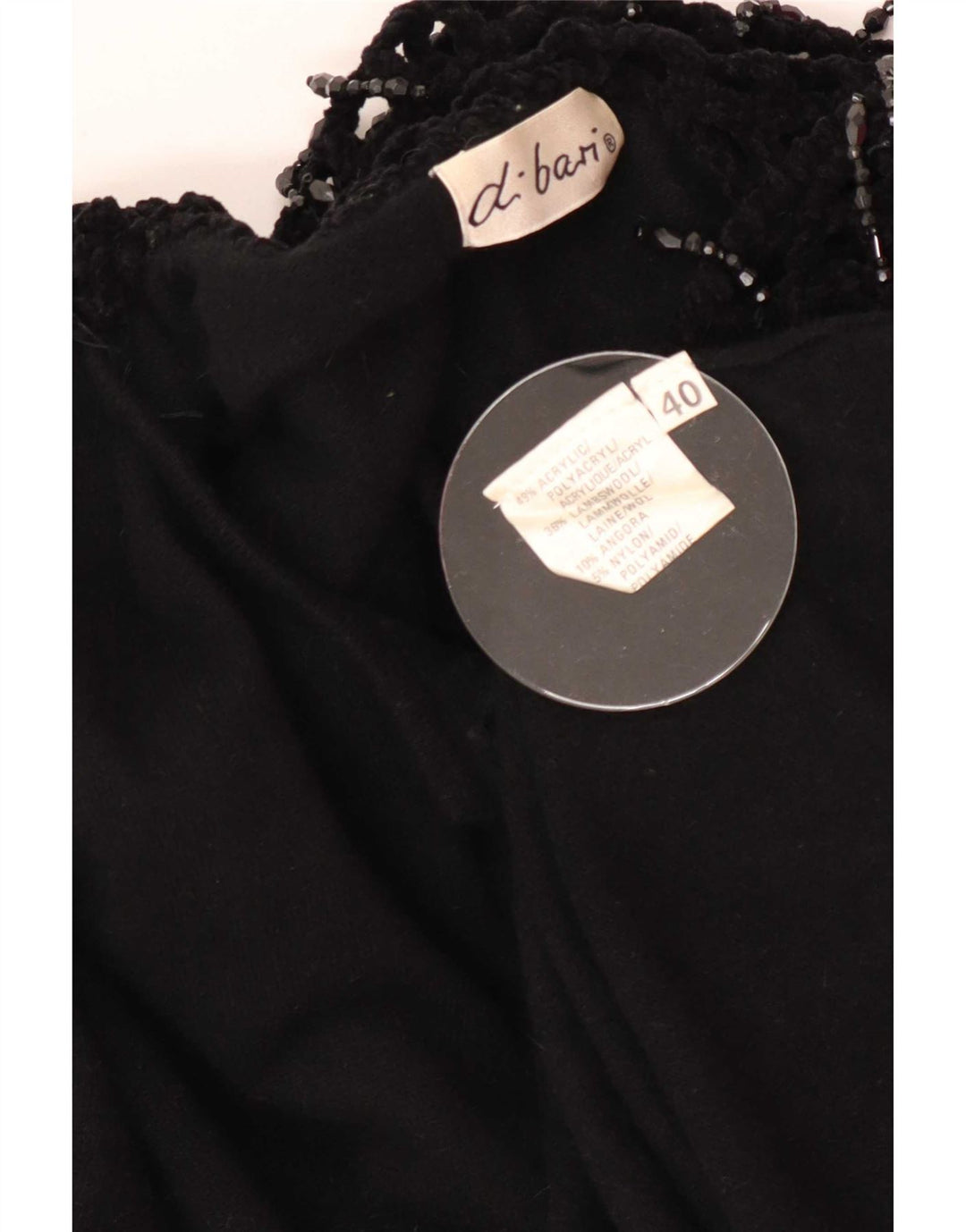 Di Bari Womens Oversized Longline Hooded Cardigan Top EU 40 Medium Black