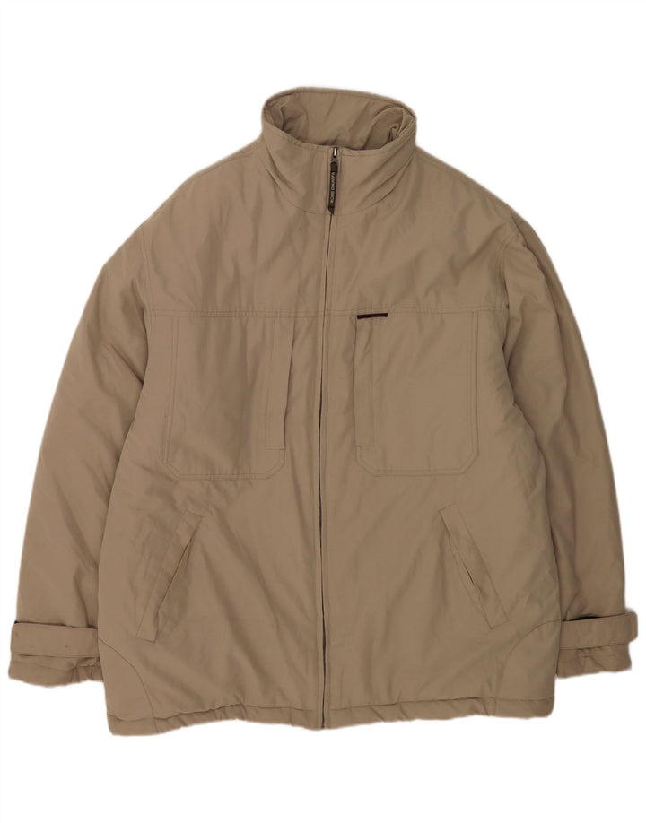 Kappa Mens Padded Jacket UK 42 XL Beige Polyester