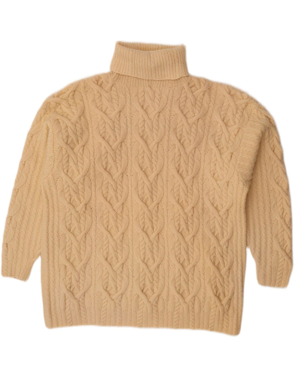 Banana Republic Womens Roll Neck Jumper Sweater UK 14 Medium Beige
