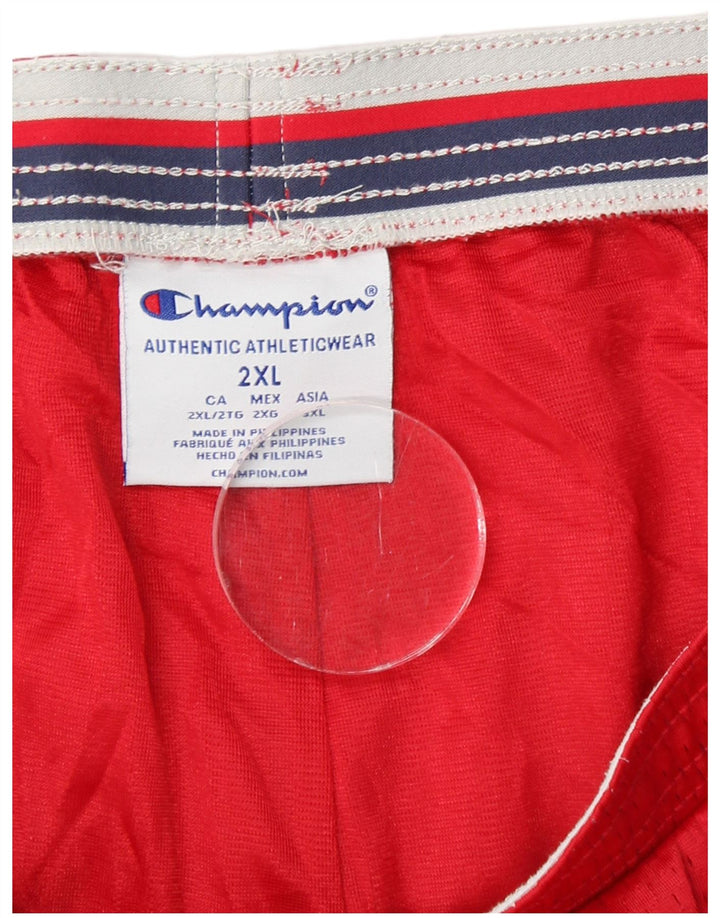CHAMPION Mens Sport Shorts 2XL  Red Polyester