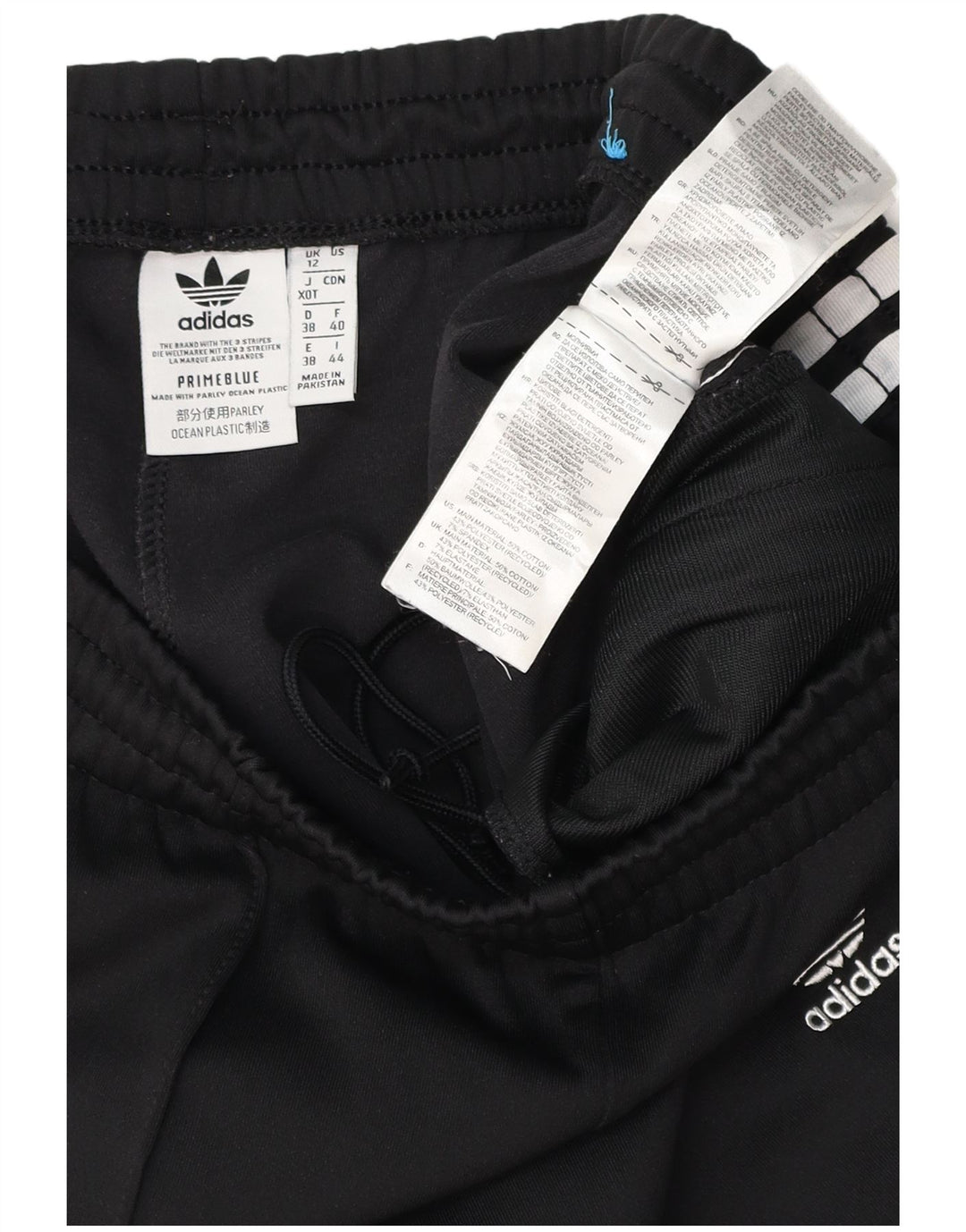 ADIDAS Womens Tracksuit Trousers UK 12 Medium  Black Cotton