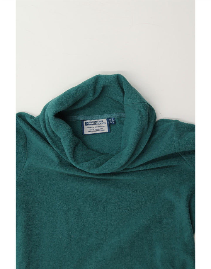 MOUNTAIN WAREHOUSE Womens Roll Neck Fleece Jumper UK 8 Small Green Vintage Mountain Warehouse and Second-Hand Mountain Warehouse from Messina Hembry 