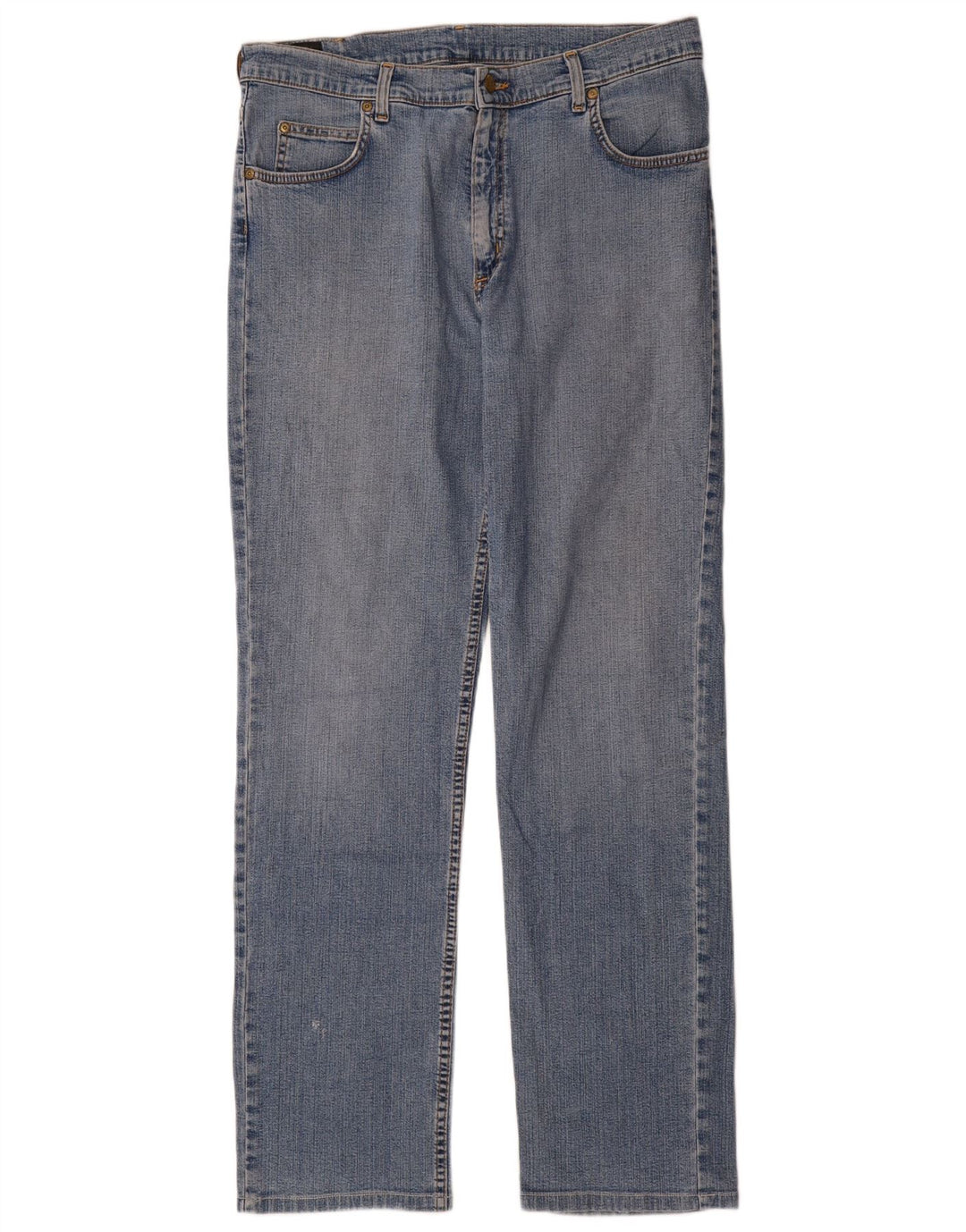 Lee Mens Brooklyn Straight Jeans W36 L36 Blue Cotton