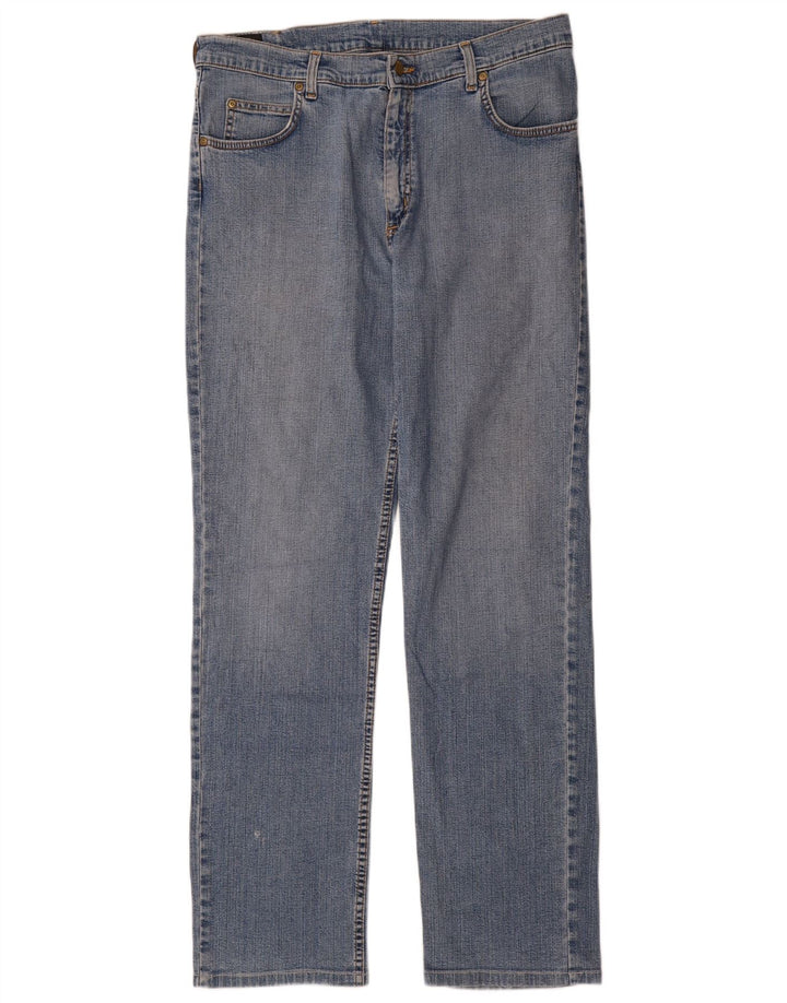 Lee Mens Brooklyn Straight Jeans W36 L36 Blue Cotton
