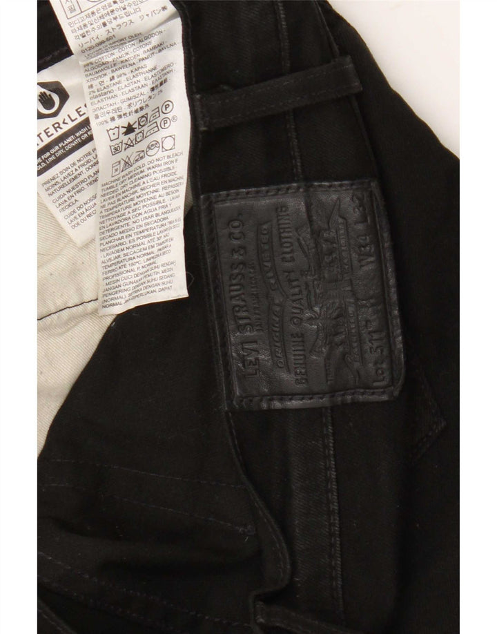 Levi's Mens 511 Slim Jeans W34 L32 Black Cotton