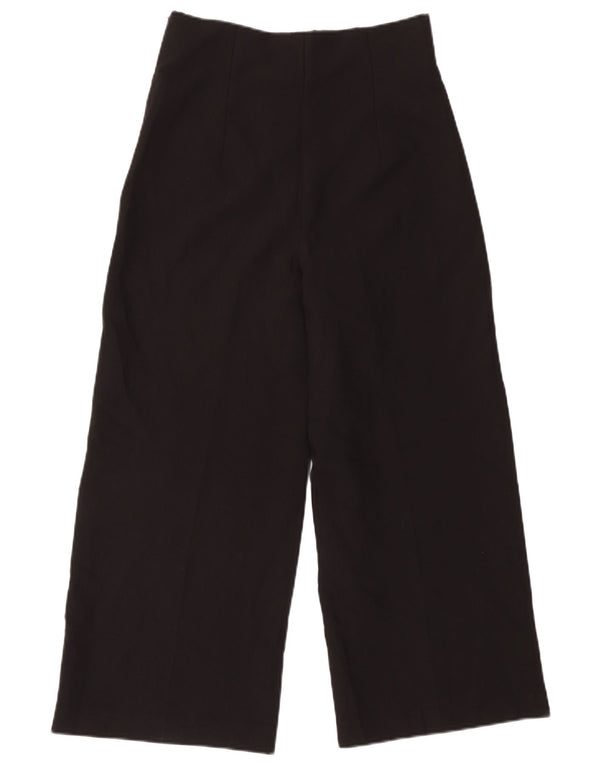 Zara Womens Wide Leg Casual Trousers Medium W28 L25 Black