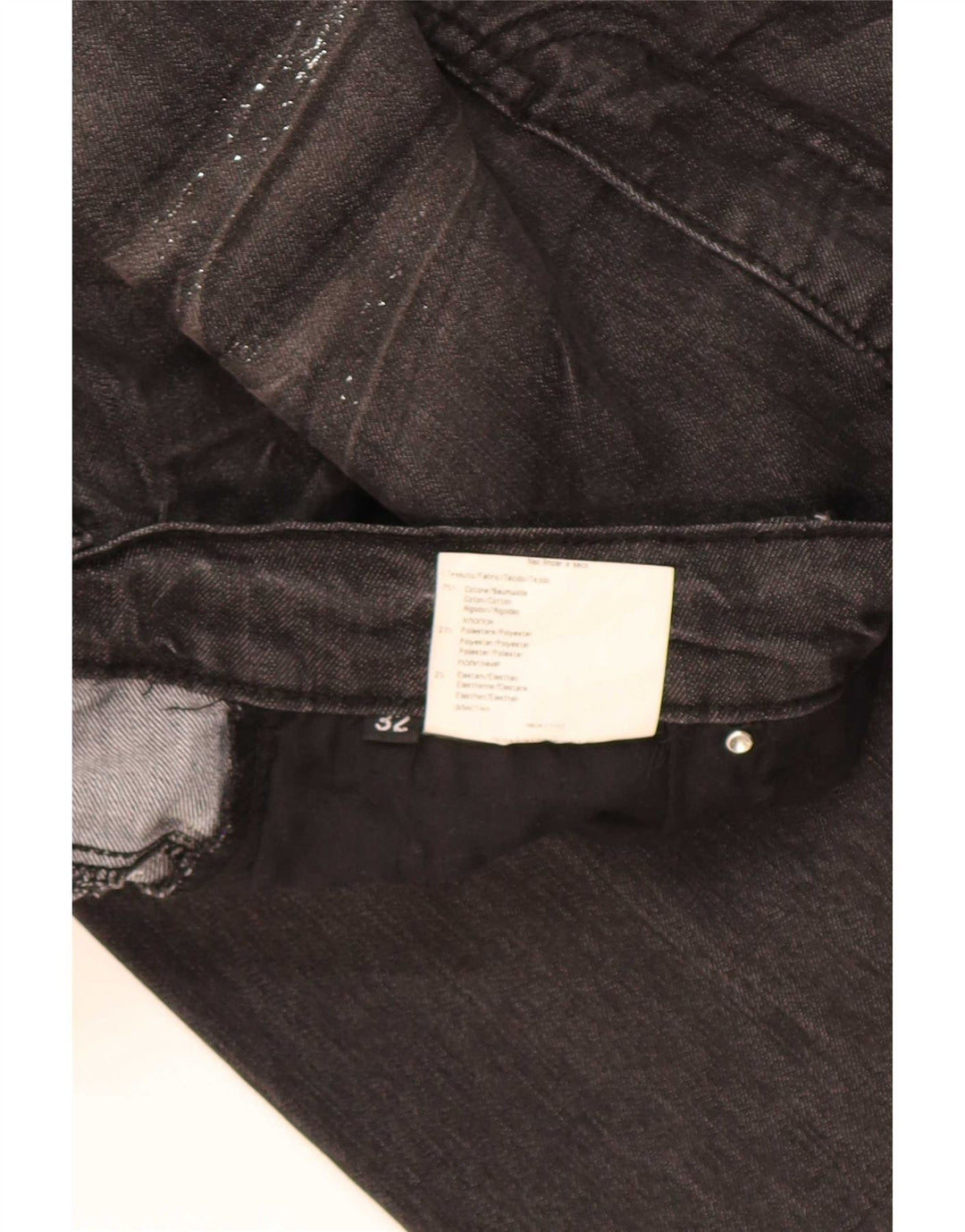 Roccobarocco Womens Straight Jeans W32 L28 Black Cotton