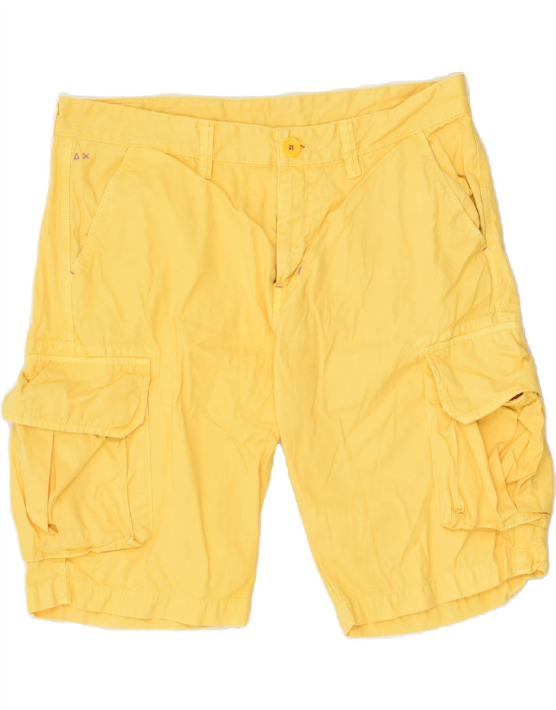 SUN68 Mens Cargo Shorts W36 Large  Yellow Cotton | Vintage Sun68 | Thrift | Second-Hand Sun68 | Used Clothing | Messina Hembry 