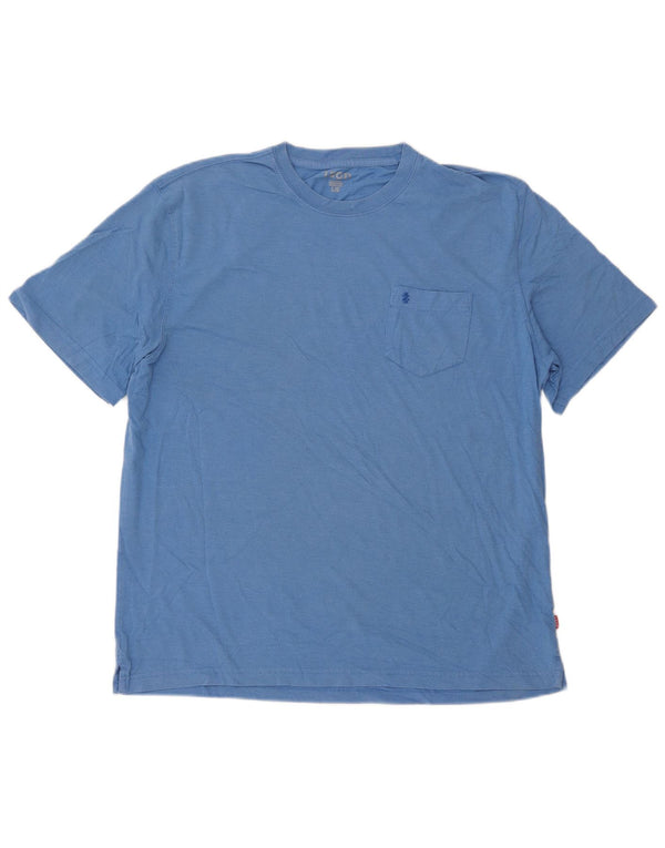 Izod Mens T-Shirt Top Large Blue