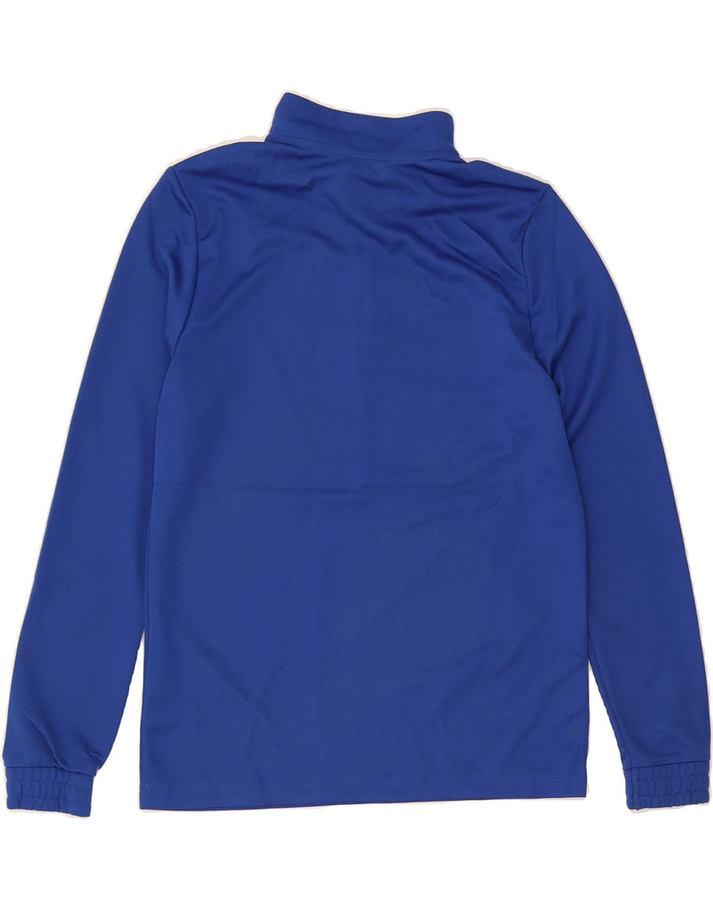 ADIDAS Boys Aeroready Zip Neck Pullover Tracksuit Top 10-11 Years Blue Vintage Adidas and Second-Hand Adidas from Messina Hembry 