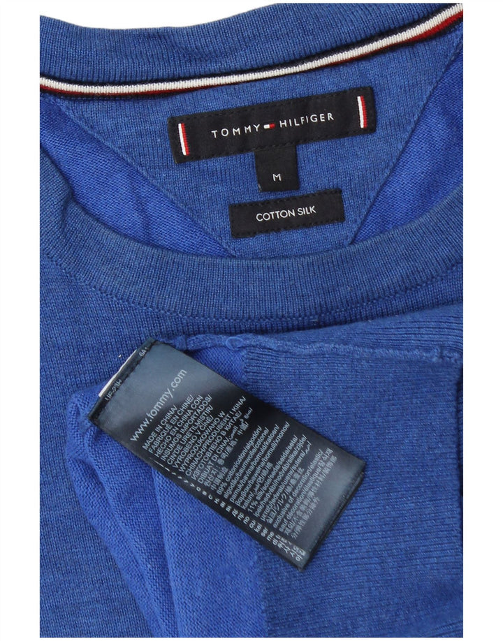 Tommy Hilfiger Mens Crew Neck Jumper Sweater Medium Blue Cotton