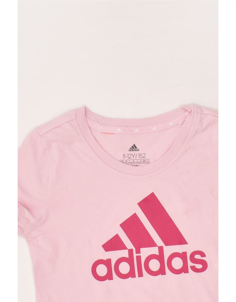 ADIDAS Girls Graphic T-Shirt Top 11-12 Years Pink | Vintage Adidas | Thrift | Second-Hand Adidas | Used Clothing | Messina Hembry 