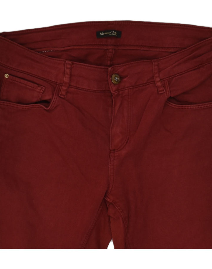 MASSIMO DUTTI Womens Skinny Jeans US 6 Medium W30 L28 Red Cotton | Vintage Massimo Dutti | Thrift | Second-Hand Massimo Dutti | Used Clothing | Messina Hembry 