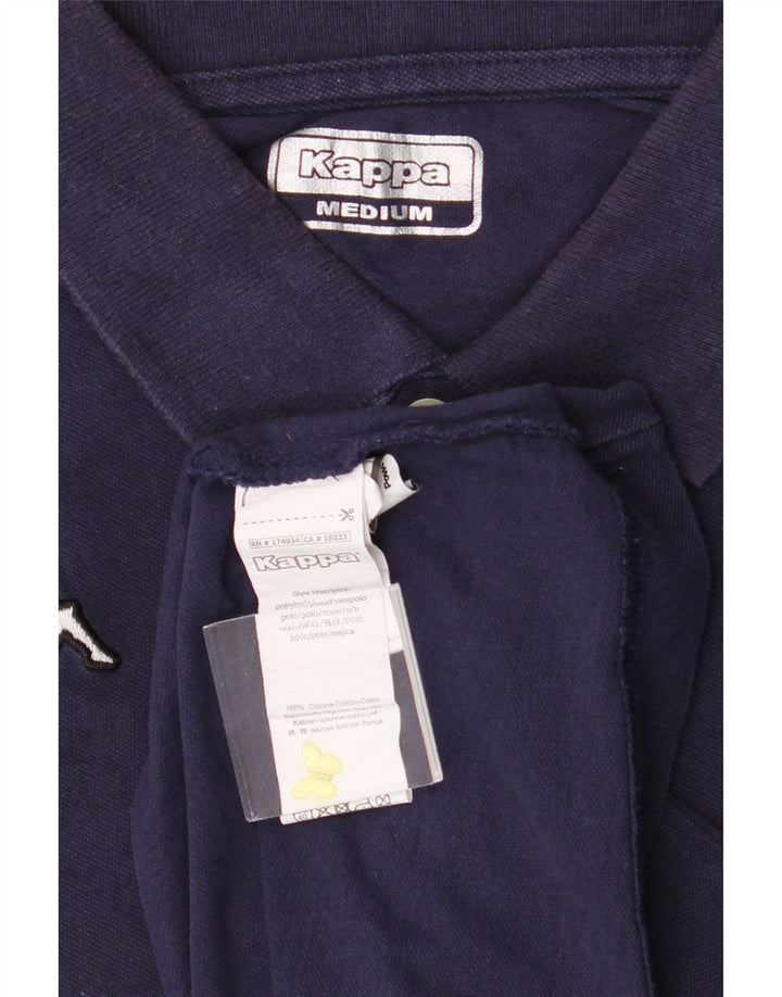 KAPPA Mens Polo Shirt Medium Navy Blue Cotton Vintage Kappa and Second-Hand Kappa from Messina Hembry 