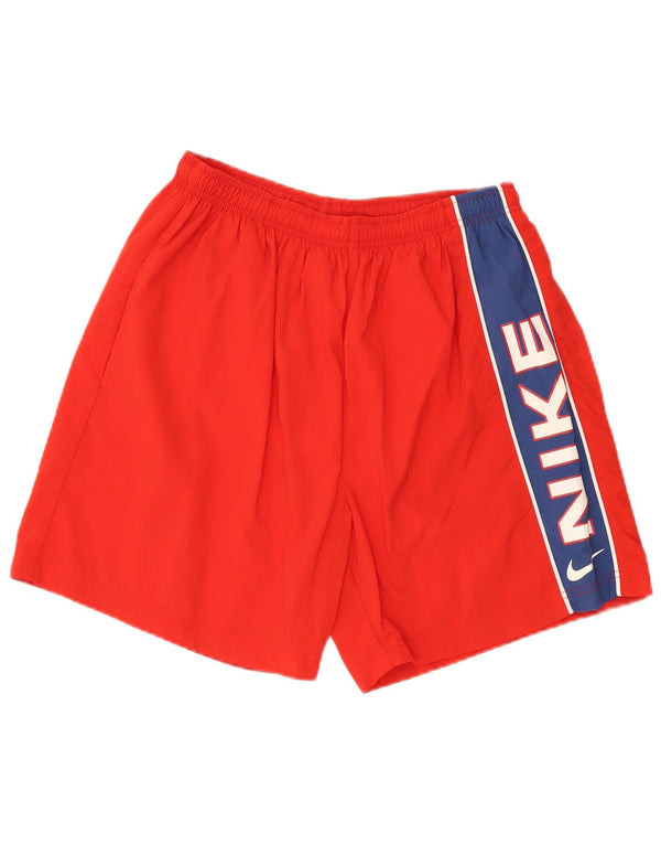 Nike Mens Graphic Sport Shorts Large  Red Colourblock Nylon