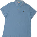 Lacoste Mens Polo Shirt Size 6 XL Blue Cotton