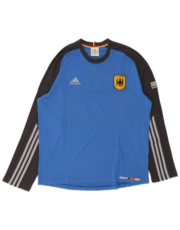 Adidas Mens Deutshland Graphic Top Long Sleeve UK 44/46 Large Blue