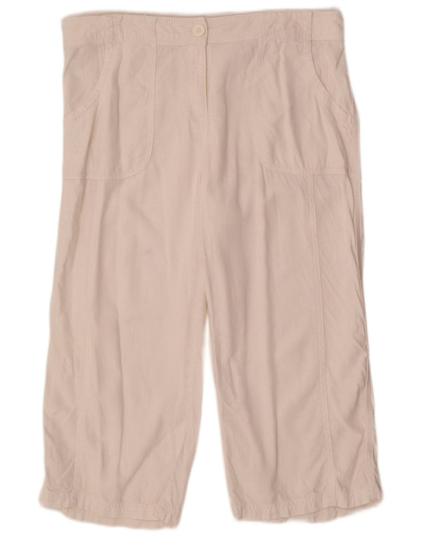 Marks & Spencer Womens Straight Capri Trousers UK 16 Large W36 L21 White