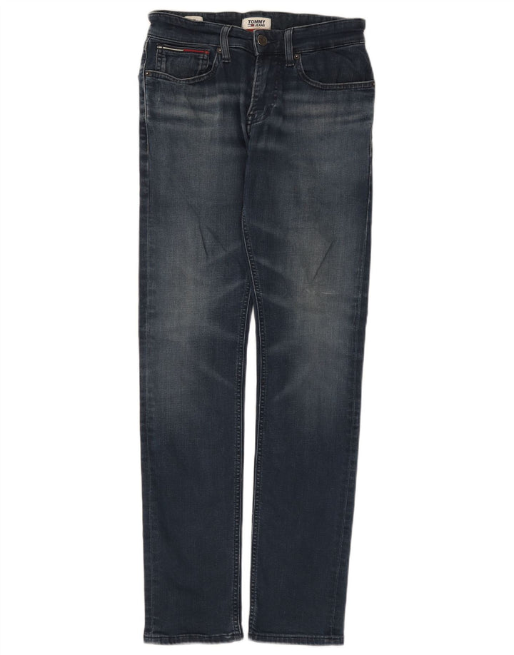 Tommy Hilfiger Mens Slim Jeans W27 L32 Navy Blue Cotton