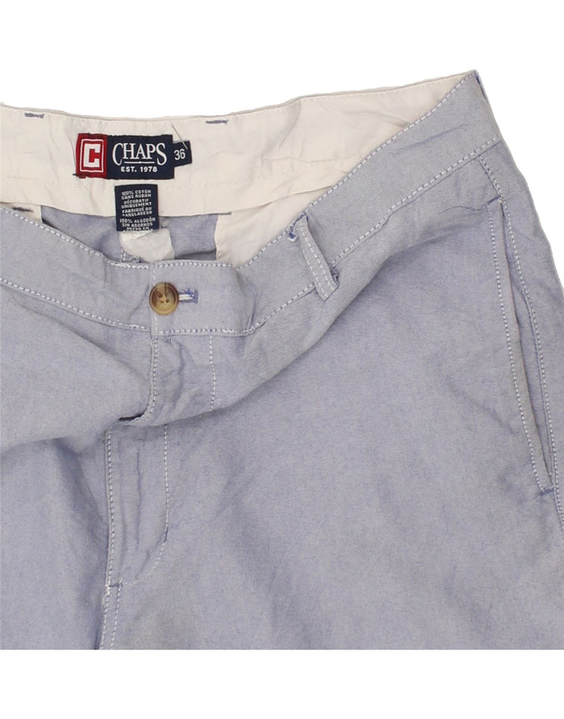 CHAPS Mens Chino Shorts W36 Large Blue Cotton | Vintage Chaps | Thrift | Second-Hand Chaps | Used Clothing | Messina Hembry 