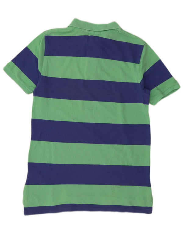 Polo Ralph Lauren Boys Polo Shirt 14-15 Years Large Green Striped Cotton