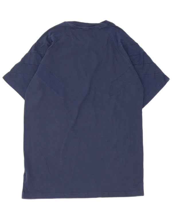 Adidas Mens T-Shirt Top Medium Navy Blue Cotton
