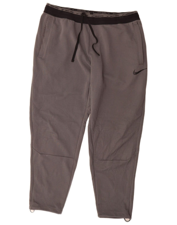 Nike Mens Dri Fit Tracksuit Trousers 2XL Grey Colourblock Polyester