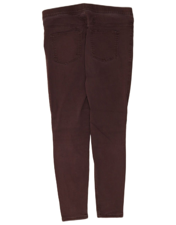 Marks & Spencer Womens Crop Jegging Jeans UK 14 Large W34 L25 Brown Cotton