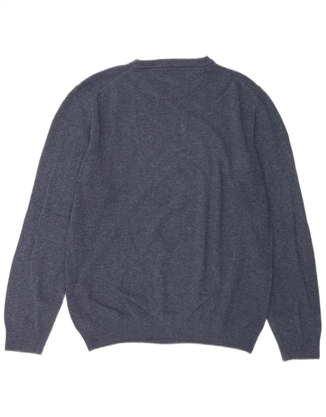 Gant Mens Crew Neck Jumper Sweater Large Blue Flecked Wool