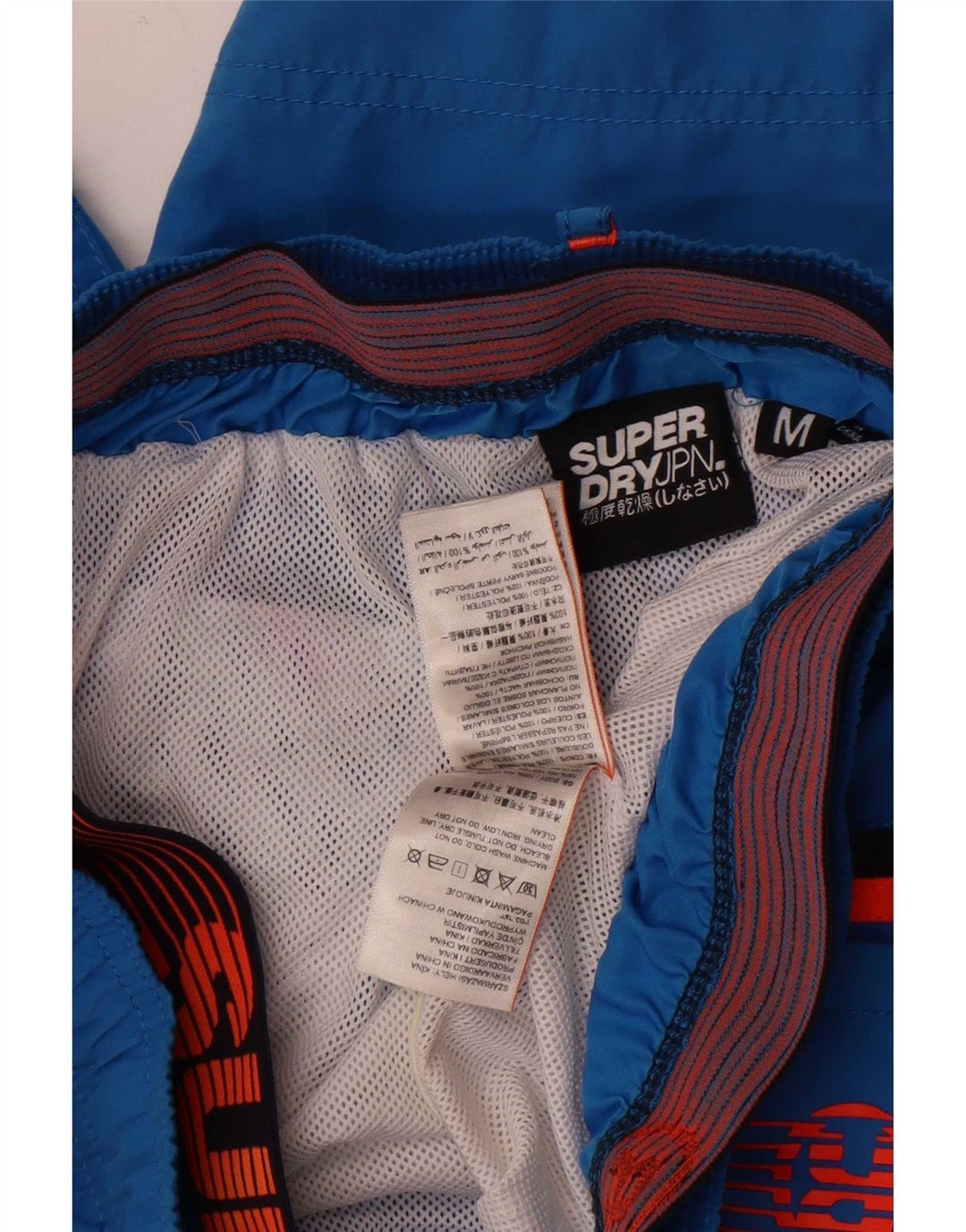 Superdry Mens Graphic Swimming Shorts Medium  Blue Polyester