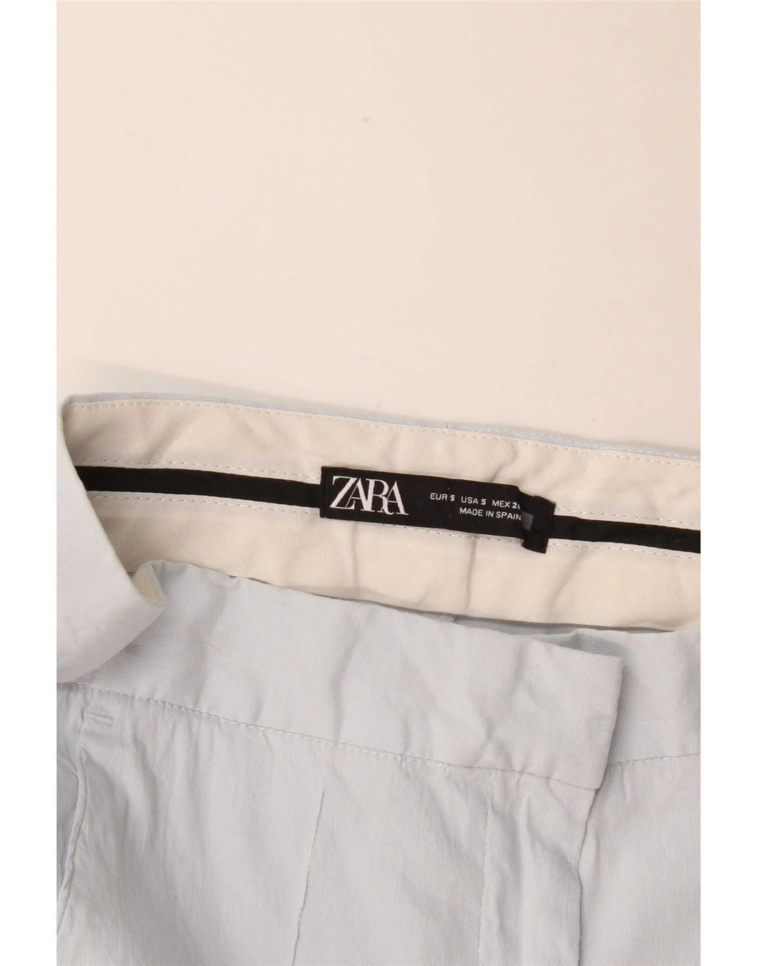 Zara Womens Capri Trousers Small W26 L17 Blue