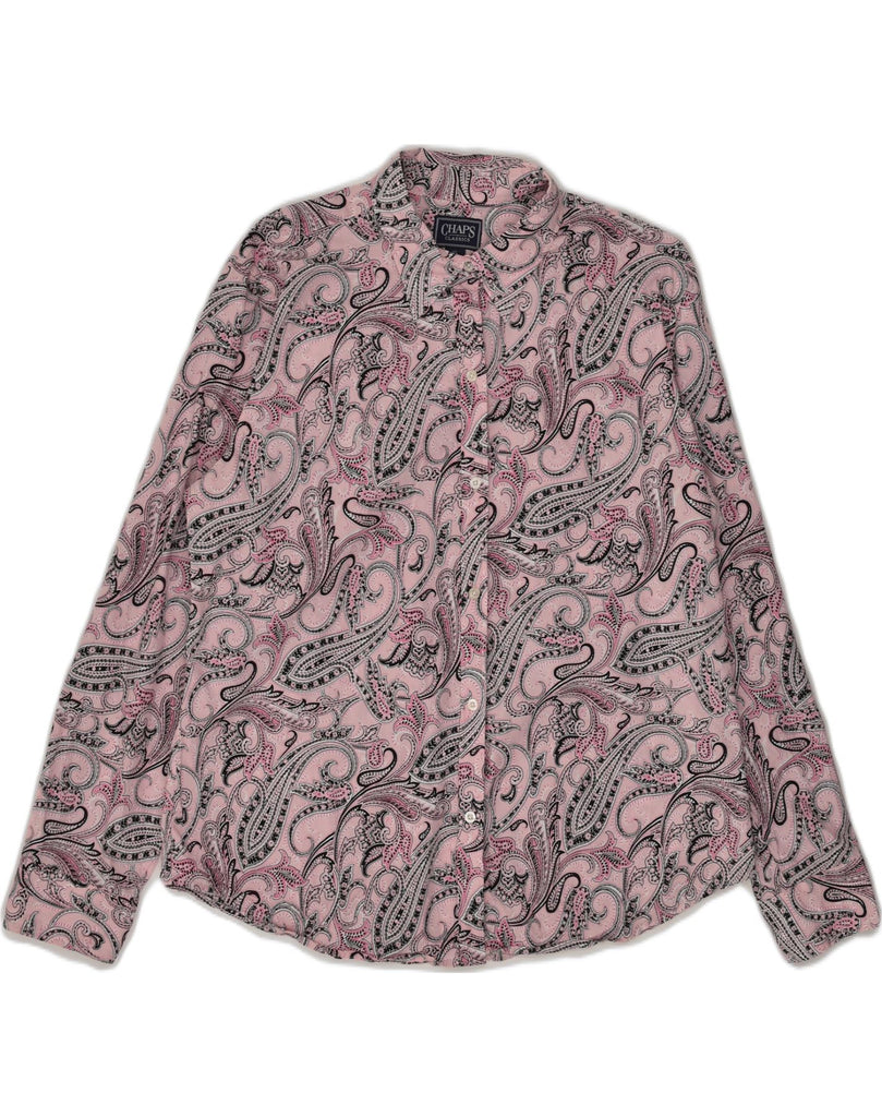 CHAPS Womens Classics Shirt UK 18 XL Pink Paisley Cotton | Vintage Chaps | Thrift | Second-Hand Chaps | Used Clothing | Messina Hembry 