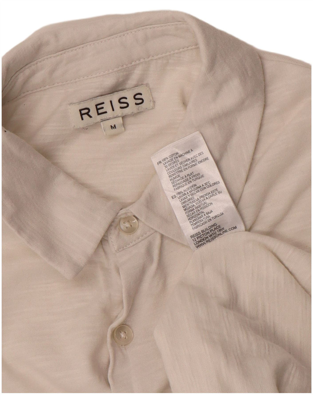 Reiss Mens Shirt Medium White Cotton