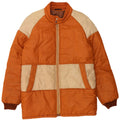 VINTAGE Mens Padded Jacket IT 52 XL Orange Colourblock Polyester