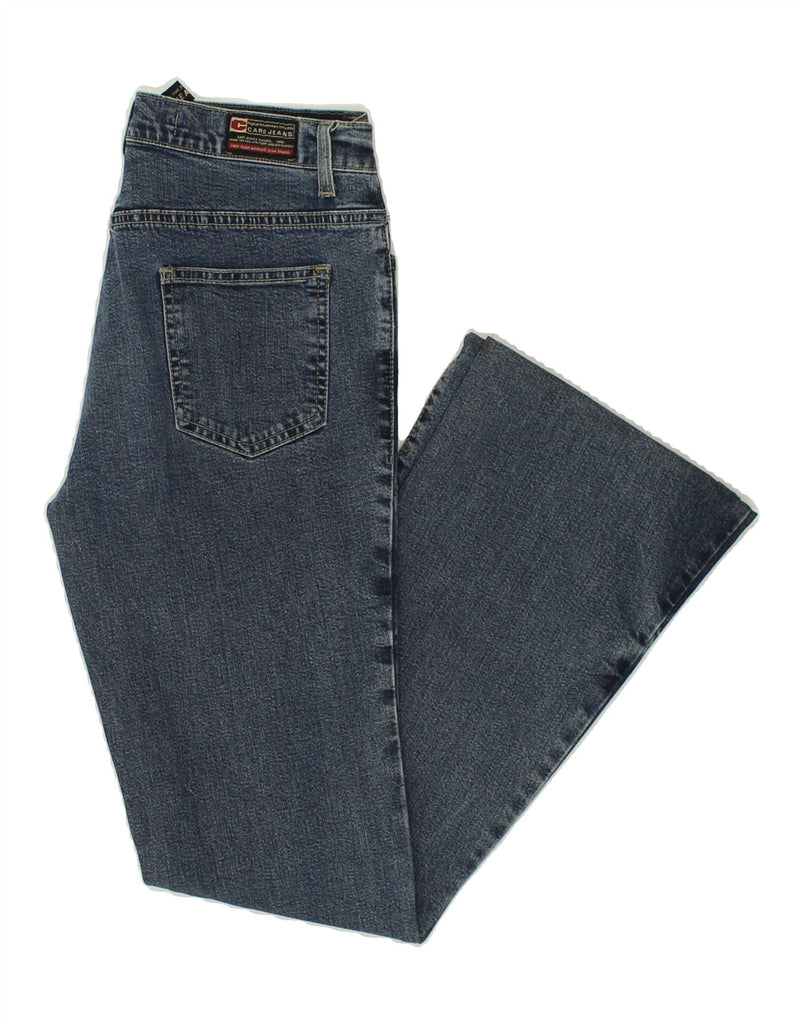 VINTAGE Womens Bootcut Jeans EU 40 Medium W28 L29 Blue Floral Cotton | Vintage Vintage | Thrift | Second-Hand Vintage | Used Clothing | Messina Hembry 