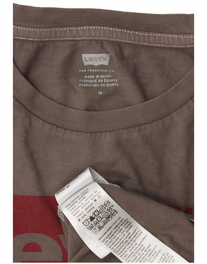 Levi's Womens Graphic T-Shirt Top UK 14 Medium Grey Cotton