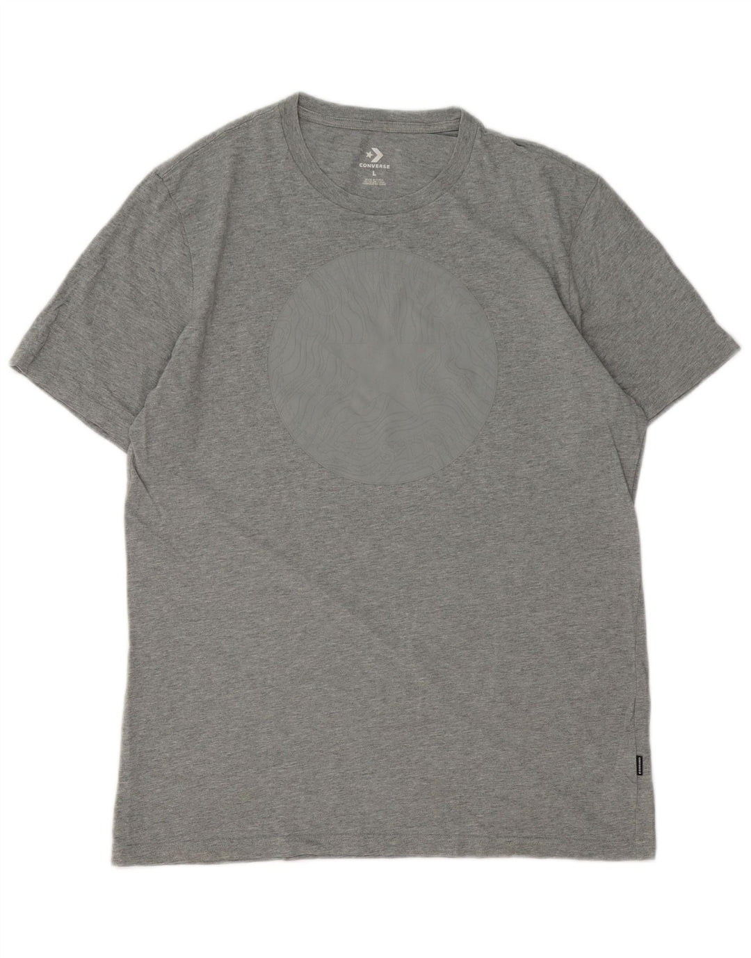 Converse Mens Graphic T-Shirt Top Large Grey Cotton