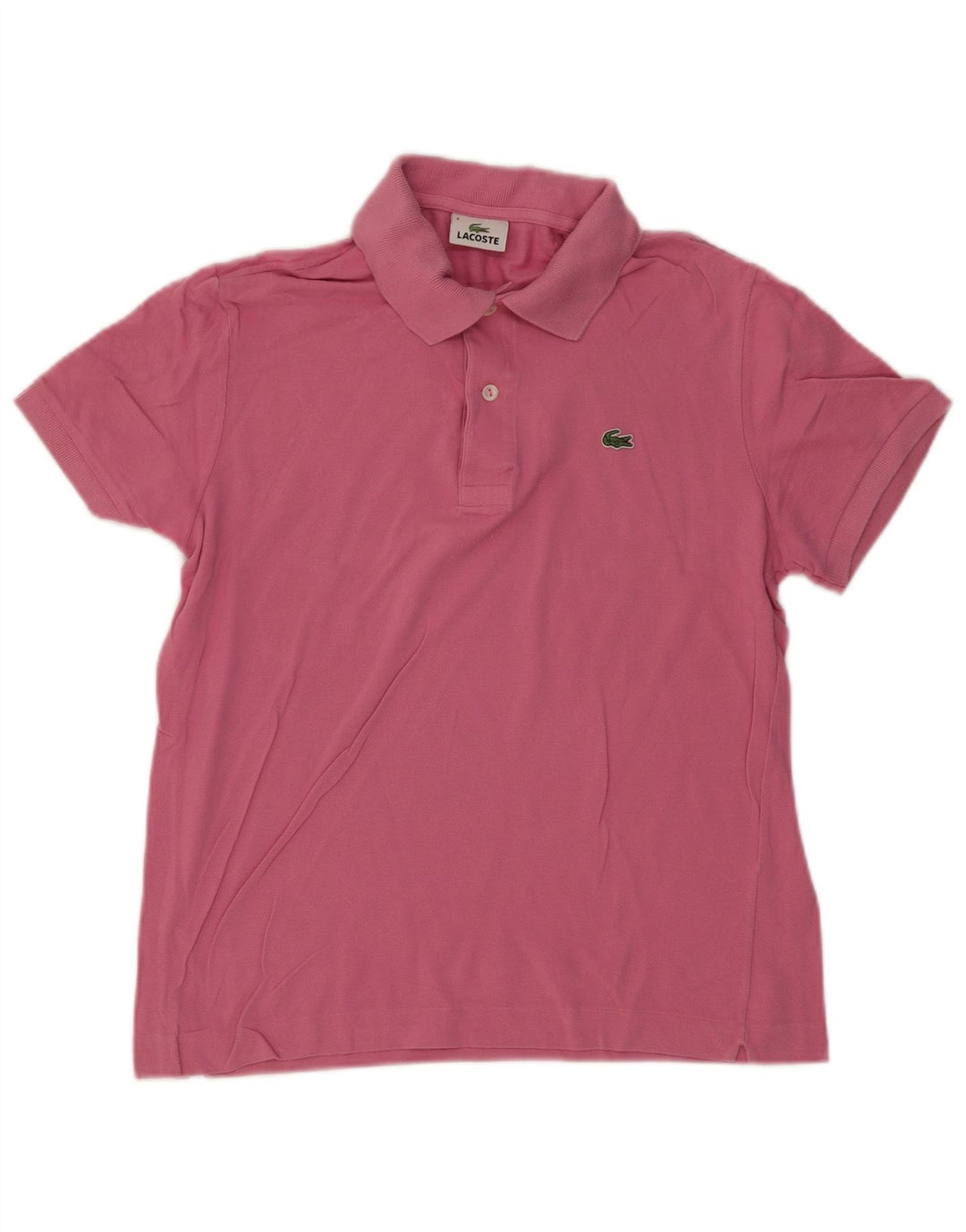 LACOSTE Mens Polo Shirt Size 4 Medium Pink Cotton