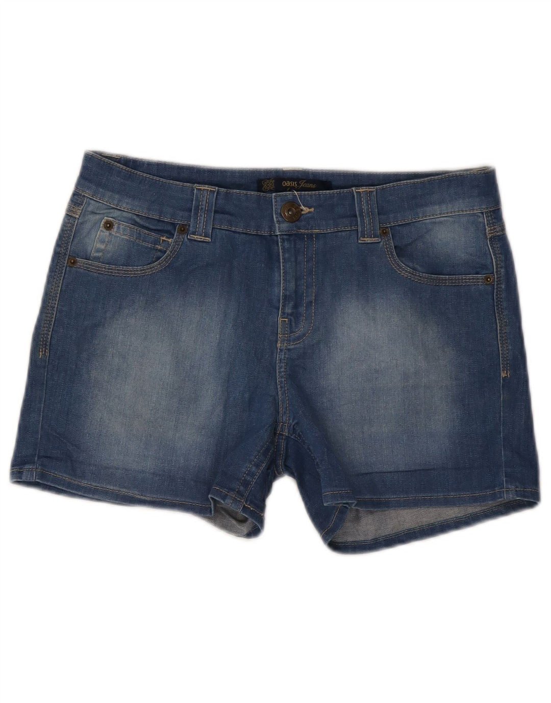 Oasis Womens Denim Shorts UK 10 Small W32  Blue Cotton