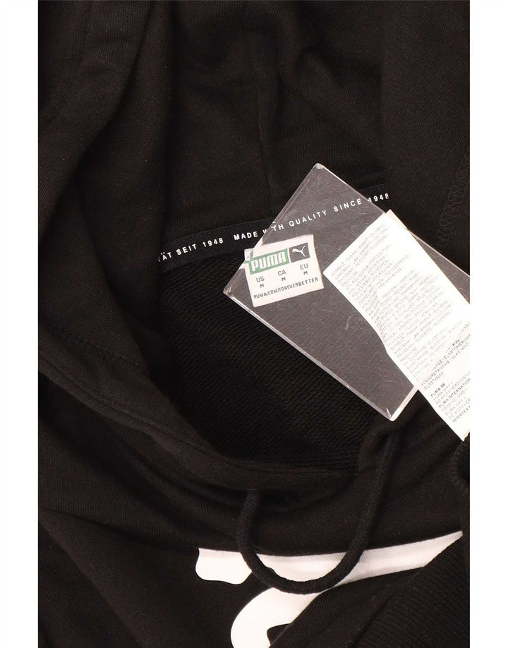 Puma Mens Graphic Hoodie Jumper Medium Black Cotton