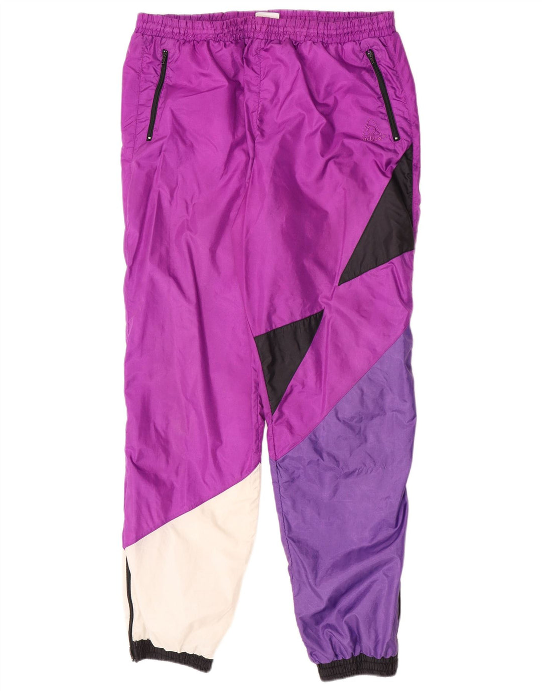 Active Mens Tracksuit Trousers Joggers Medium  Purple Colourblock Polyamide