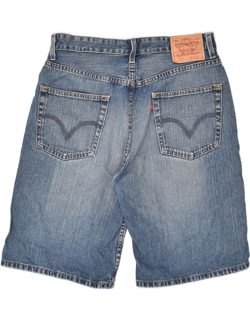 LEVI'S Mens 569 Straight Loose Fit Denim Shorts W31 Medium Blue Cotton | Vintage Levi's | Thrift | Second-Hand Levi's | Used Clothing | Messina Hembry 