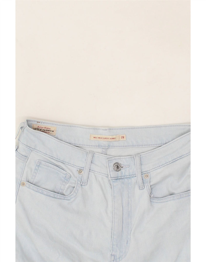 LEVI'S Womens Mile High Super Skinny Jeans W28 L31 Blue Cotton Vintage Levi's and Second-Hand Levi's from Messina Hembry 