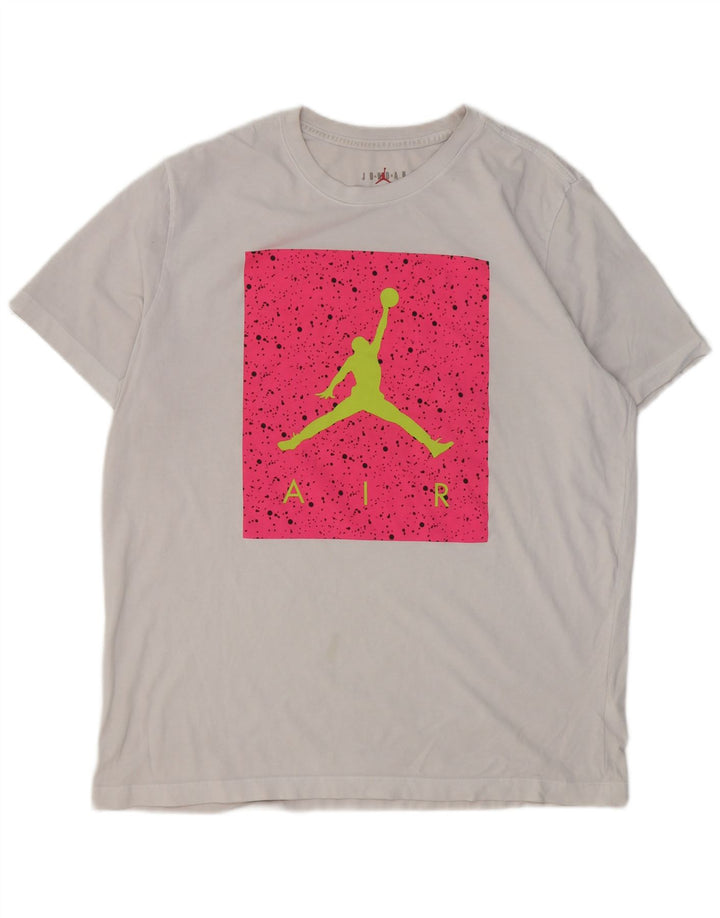 Jordan Mens Graphic T-Shirt Top XL White Cotton