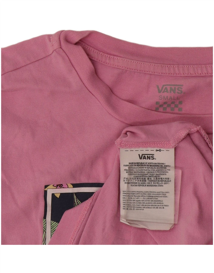 Vans Womens Graphic T-Shirt Top UK 10 Small Pink
