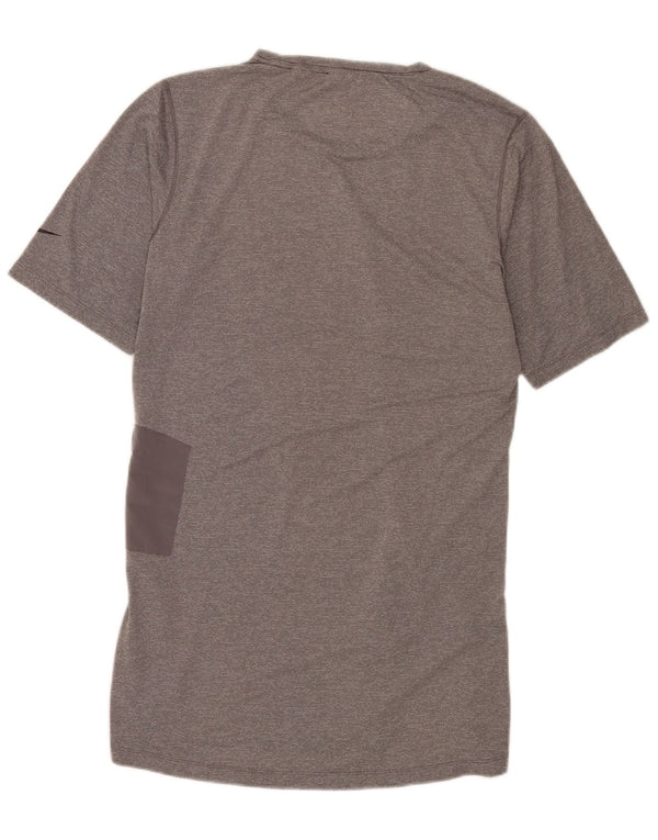 Nike Mens Dri Fit T-Shirt Top Medium Grey Polyester