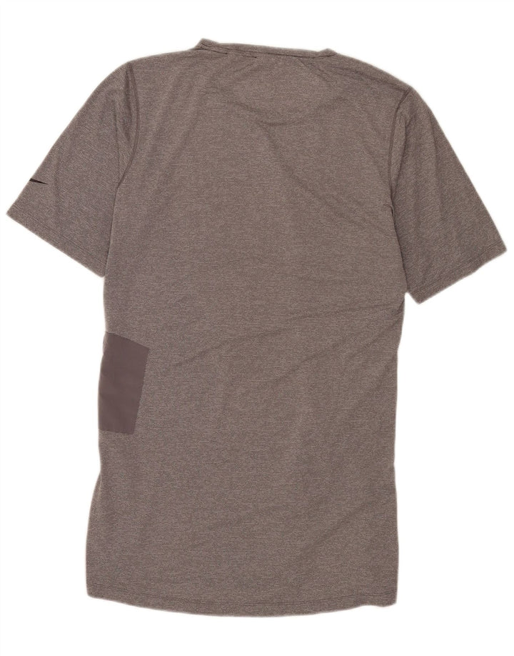 Nike Mens Dri Fit T-Shirt Top Medium Grey Polyester