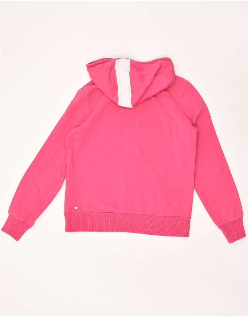 PUMA Womens Graphic Hoodie Jumper UK 14 Large Pink Cotton Vintage Puma and Second-Hand Puma from Messina Hembry 