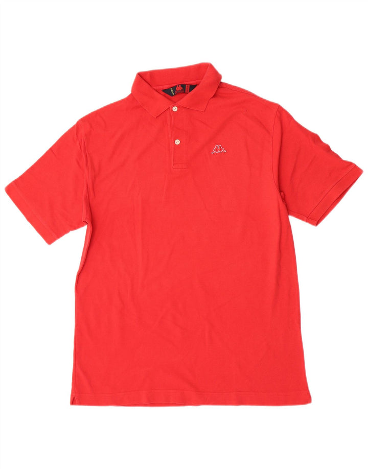 Kappa Mens Polo Shirt Medium Red Cotton